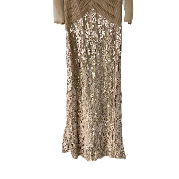 Formal Dress, Party, Mother of the Bride Dress Tadashi Size 12. Tan color. - Picture 4 of 16